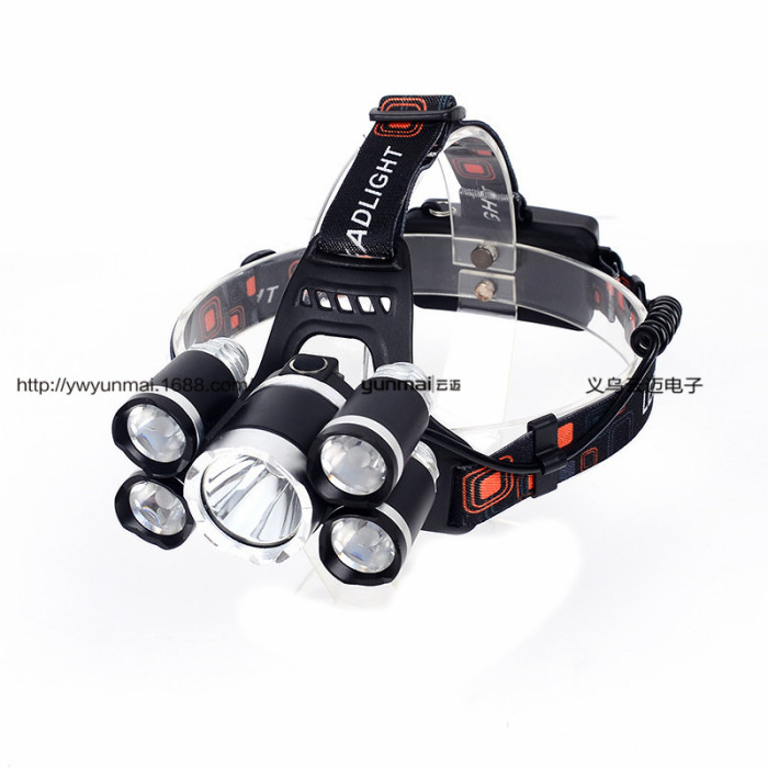 Wholesale 5LED headlamps T6 light headlights charge aircraft lights head lights fishing lights miner's lamp Wholesale 5LED headlamps T6 light headlights charge aircraft lights head lights fishing lights miner's lamp