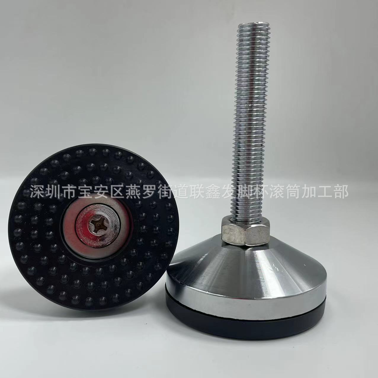 Supply Heavy-Duty Carbon Steel Foot Metal Load-Bearing Goblet Black Thick Glue Goblet Shockproof Non-Slip Heavy-Duty Adjustable Foot
