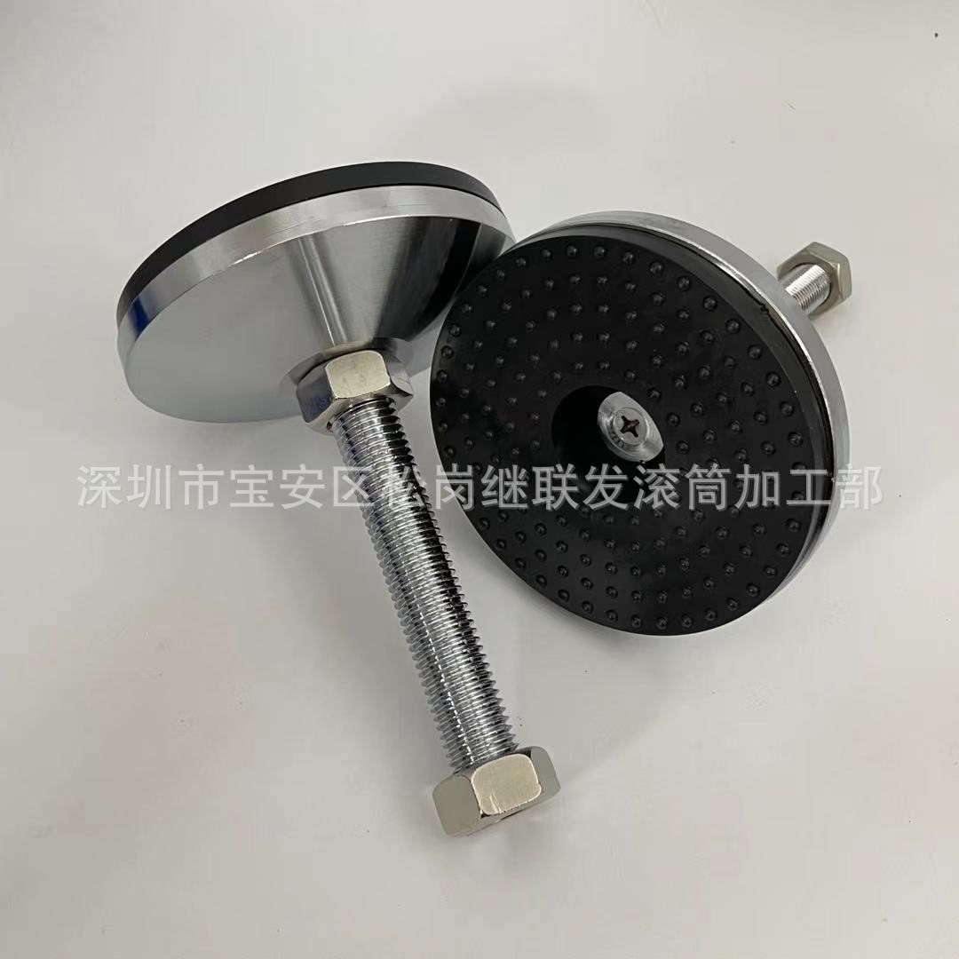 Supply Heavy-Duty Carbon Steel Foot Metal Load-Bearing Goblet Black Thick Glue Goblet Shockproof Non-Slip Heavy-Duty Adjustable Foot