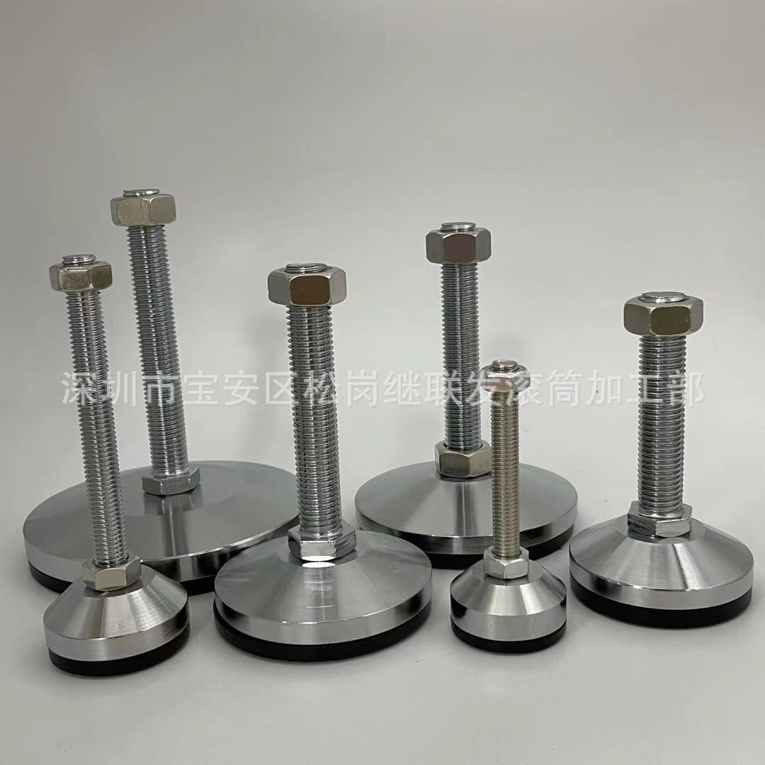 Supply Heavy-Duty Carbon Steel Foot Metal Load-Bearing Goblet Black Thick Glue Goblet Shockproof Non-Slip Heavy-Duty Adjustable Foot