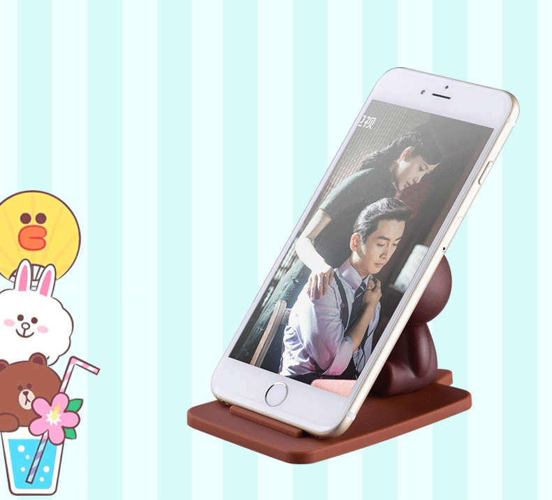 Creative Cute Cartoon Pillow Block Bearing Phone Phone Holder Convenient and General Use Bedside Table Desk Phone Holder