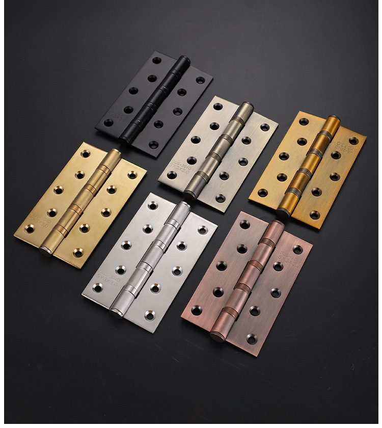 Stainless Steel Flat Open Sub-Mother Hinge Bedroom Door Wooden Door Hardware Bearing Hinge Mute 4-Inch 5-Inch Thickened Door Folding Stainless Steel Flat Open Sub-Mother Hinge Bedroom Door Wooden Door Hardware Bearing Hinge Mute 4-Inch 5-Inch Thickened Door Folding