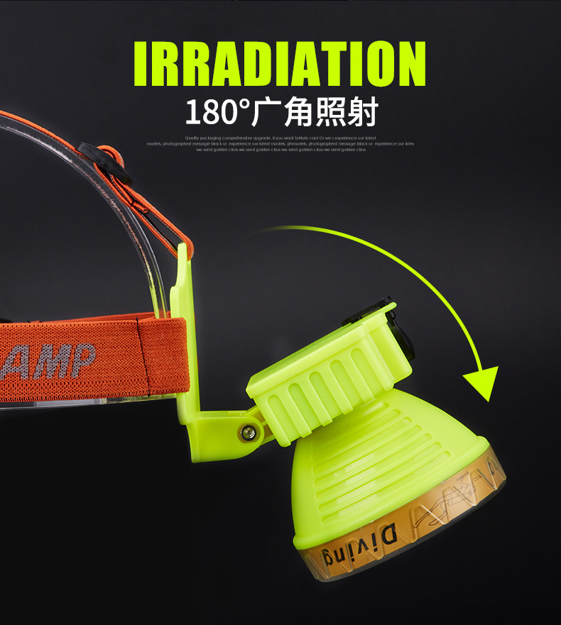 Foreign Trade New Diving Headlights Led Head-Mounted Outdoor Strong Light Rechargeable Underwater Lighting Waterproof Searchlight Foreign Trade New Diving Headlights Led Head-Mounted Outdoor Strong Light Rechargeable Underwater Lighting Waterproof Searchlight