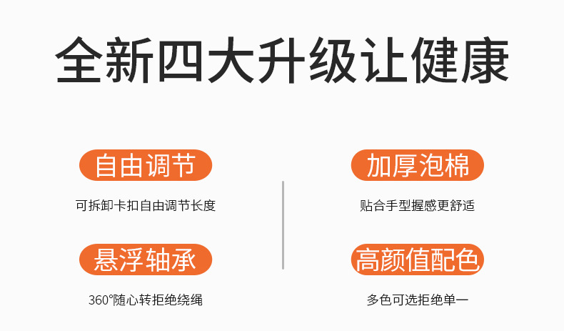 Weight-Bearing Cordless Skipping Rope Indoor Sports Mute Fitness Equipment Switchable Long Shoelace Adult Student Skipping Rope