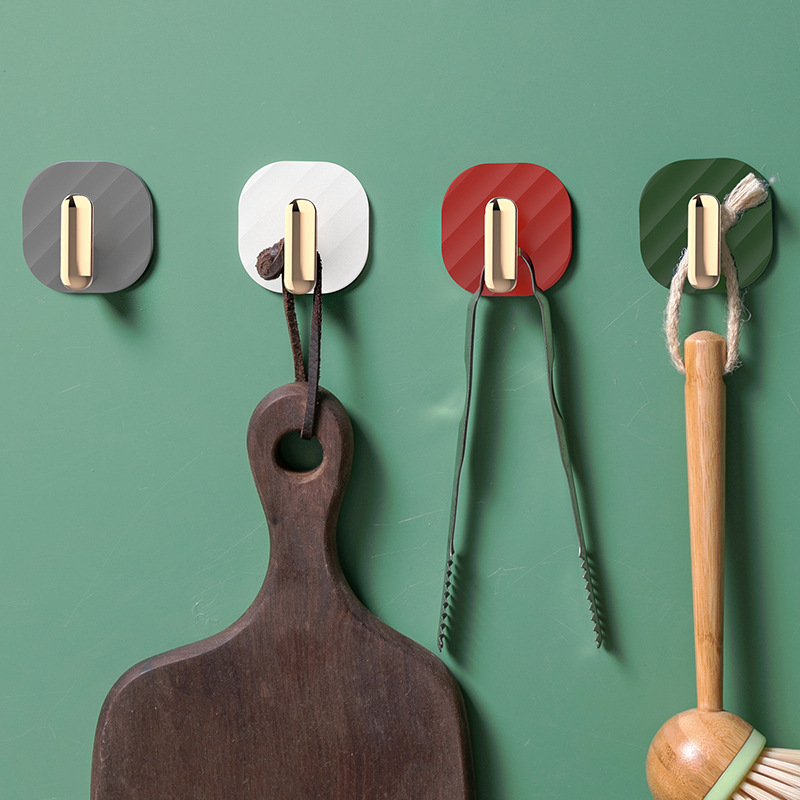 Punch-Free Hook Adhesive Sticky Hook Load-Bearing behind the Door Wall Bathroom Kitchen Key Screwless Paste Clothes
