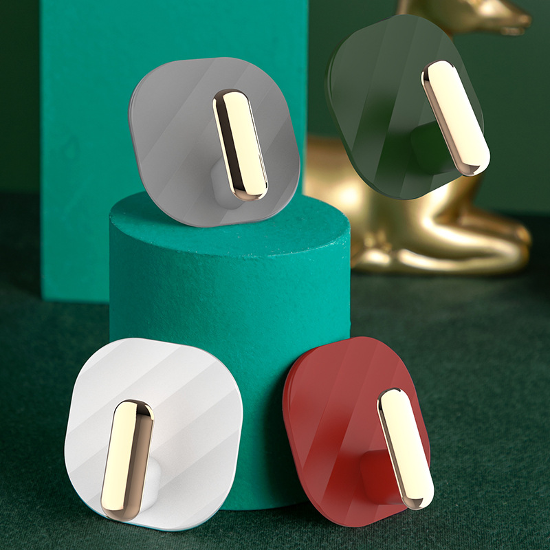 Punch-Free Hook Adhesive Sticky Hook Load-Bearing behind the Door Wall Bathroom Kitchen Key Screwless Paste Clothes