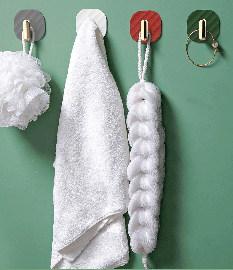 Punch-Free Hook Adhesive Sticky Hook Load-Bearing behind the Door Wall Bathroom Kitchen Key Screwless Paste Clothes