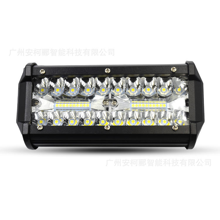 Cross-Border Dedicated 120W Automobile LED Working Lamp Three Rows of 7-Inch Fog Headlights Cross-Border Dedicated 120W Automobile LED Working Lamp Three Rows of 7-Inch Fog Headlights