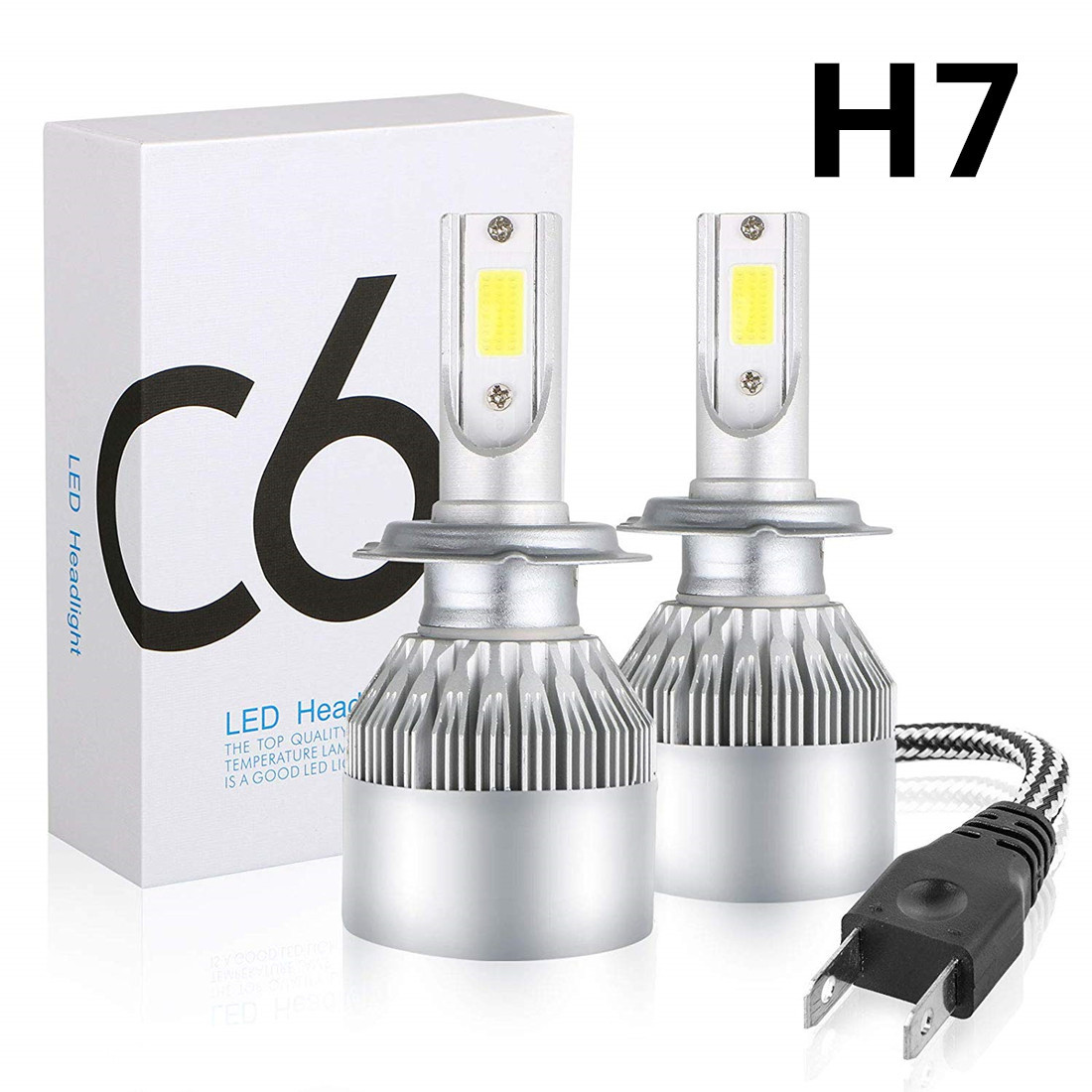 Cross-Border Exclusively for C6 Car Large-Sized LED Lamp Headlights H4 Headlight H7 H11 9005