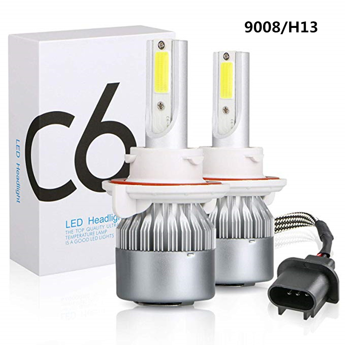 Cross-Border Exclusively for C6 Car Large-Sized LED Lamp Headlights H4 Headlight H7 H11 9005