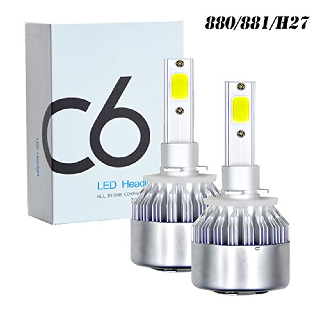 Cross-Border Exclusively for C6 Car Large-Sized LED Lamp Headlights H4 Headlight H7 H11 9005