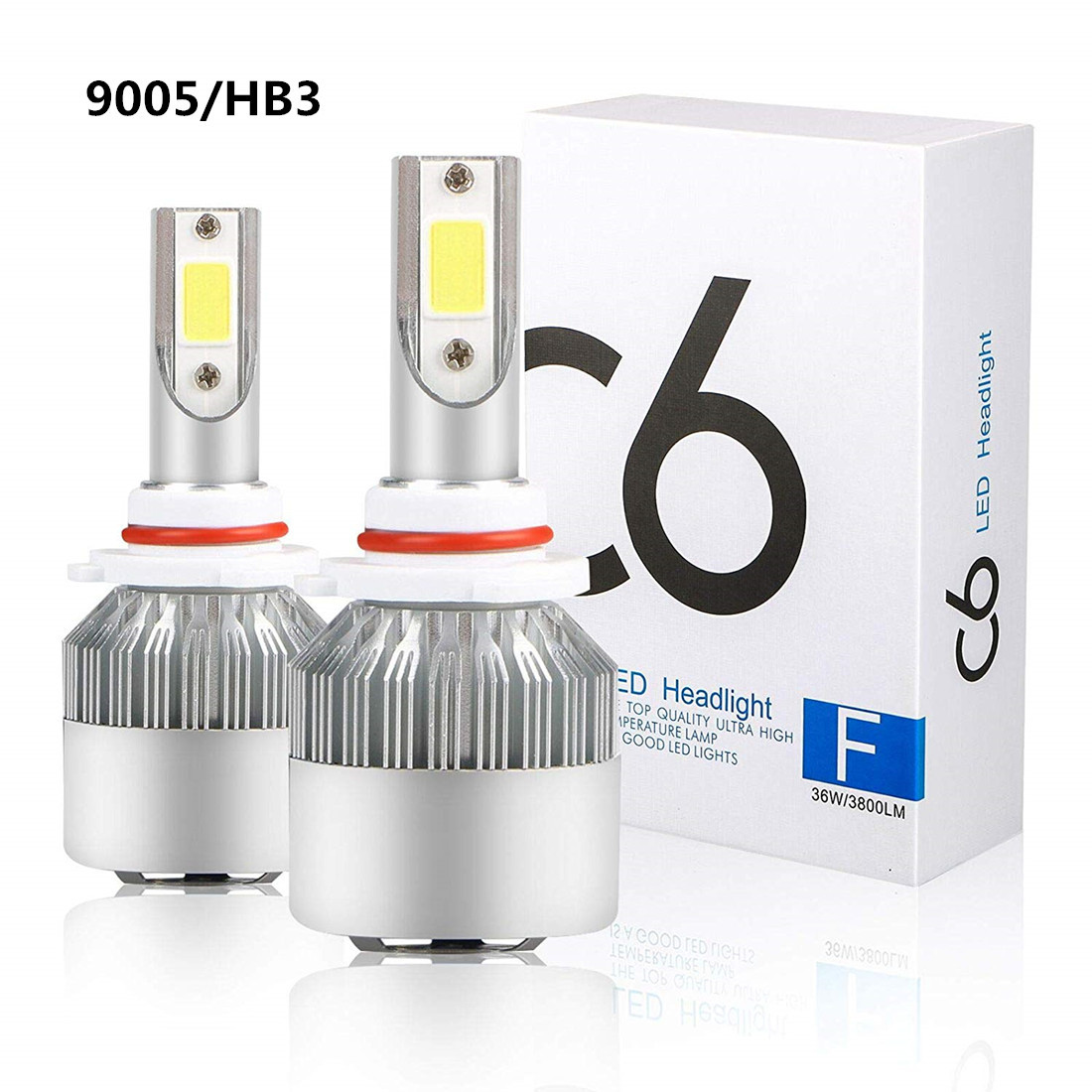 Cross-Border Exclusively for C6 Car Large-Sized LED Lamp Headlights H4 Headlight H7 H11 9005