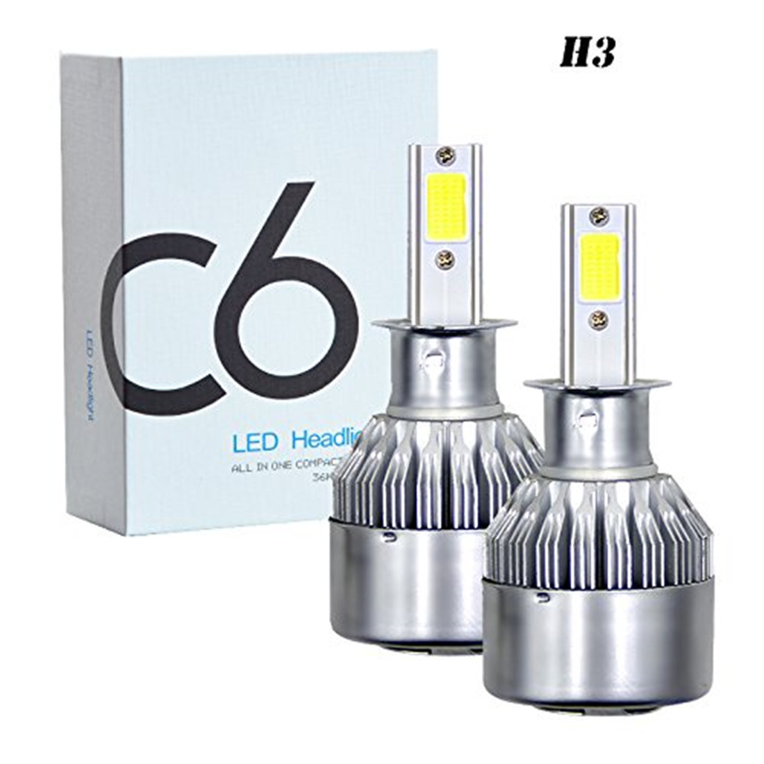Cross-Border Exclusively for C6 Car Large-Sized LED Lamp Headlights H4 Headlight H7 H11 9005