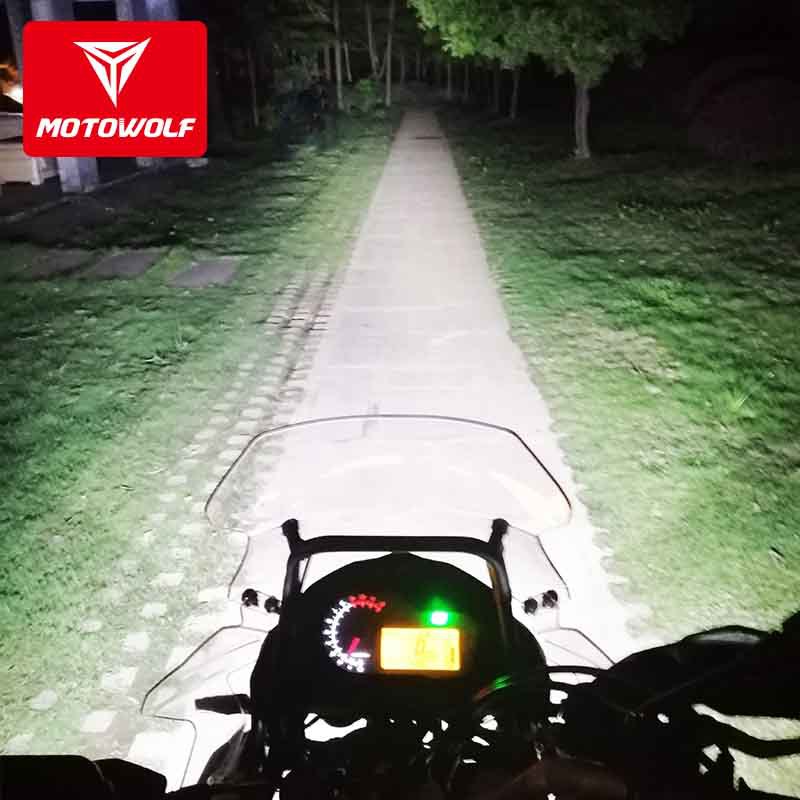 Motorcycle External Flashing Red and Blue Warning Headlights Scrambling Motorcycle Waterproof High Brightness External 