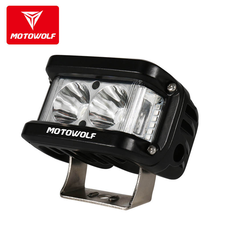 Motorcycle External Flashing Red and Blue Warning Headlights Scrambling Motorcycle Waterproof High Brightness External 