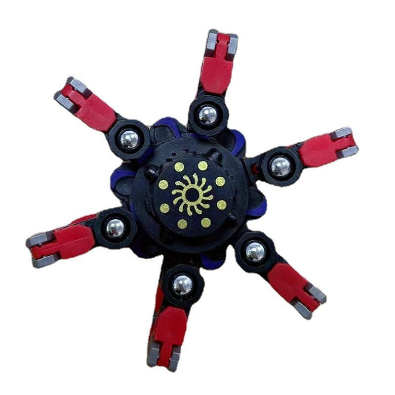 Fingertip gyro  Fingertip Mechanical Gyro Decompression Chain Deformation Robot Bearing Gyro Toy Deformation Chain
