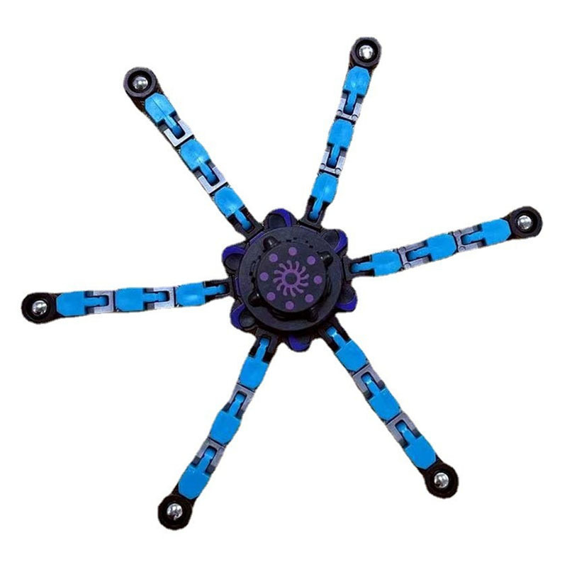 Fingertip gyro  Fingertip Mechanical Gyro Decompression Chain Deformation Robot Bearing Gyro Toy Deformation Chain