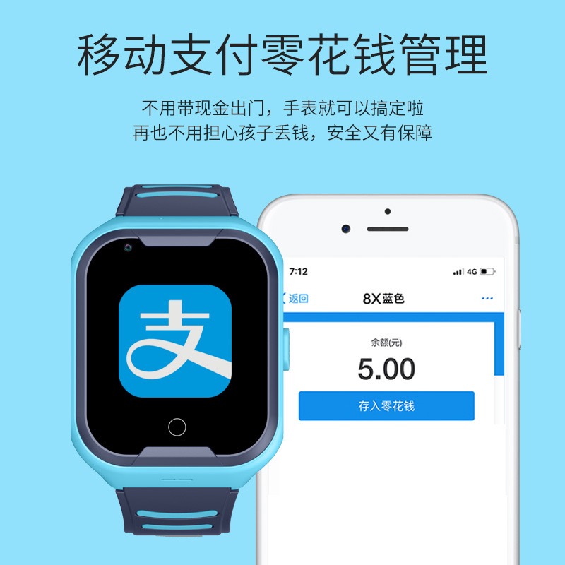 A36E children's phone watch new 4G full netcom video call smart GPS positioning waterproof cross-border