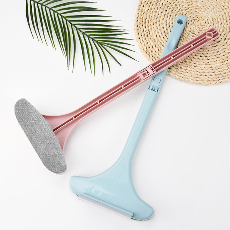 Wet and Dry Car Window Shade Net Cleaning Brush Household Wipes Glass Wiper Blade Free Removable Washable Car Window Shade Cleaning Brush Double-Sided Window Cleaning