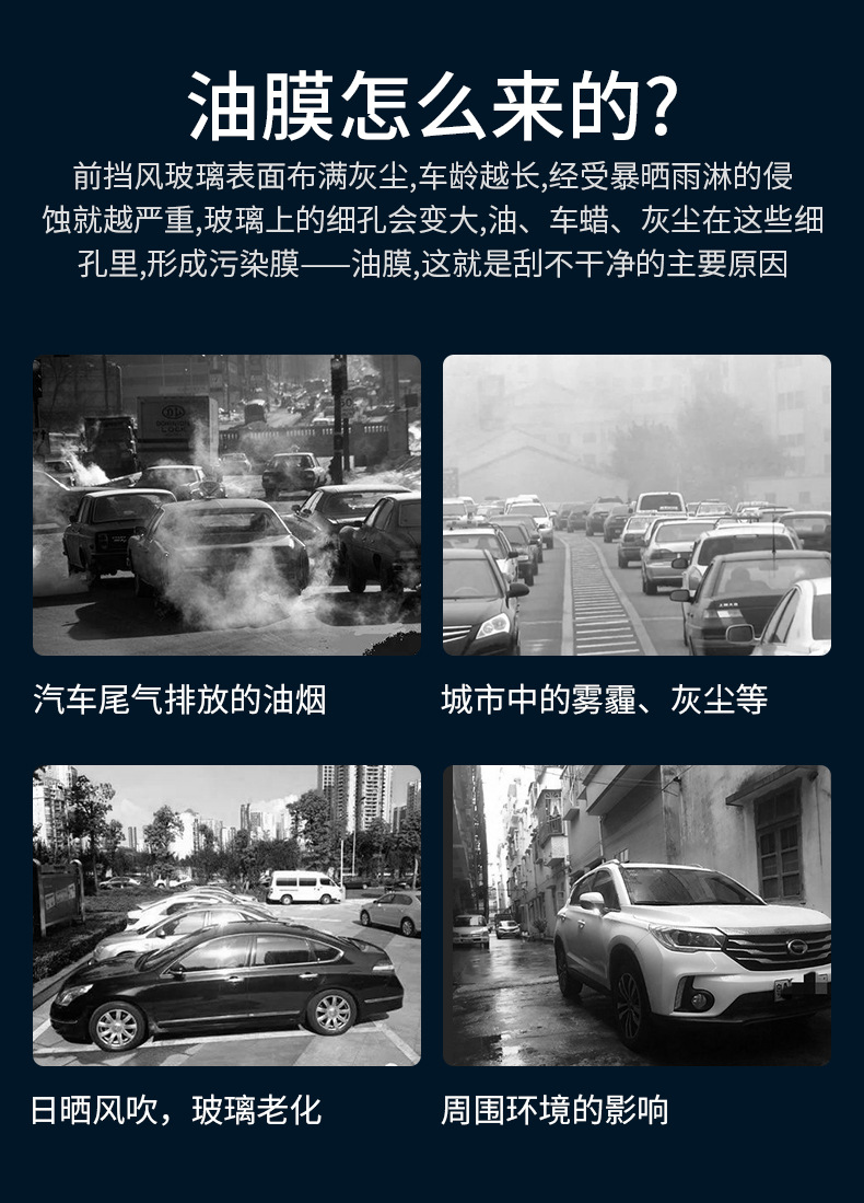 Factory Direct Sale Glass Oil Film Cleaning Agent Windshield Oil Film Remover Car Glass Oil Stain Wiper