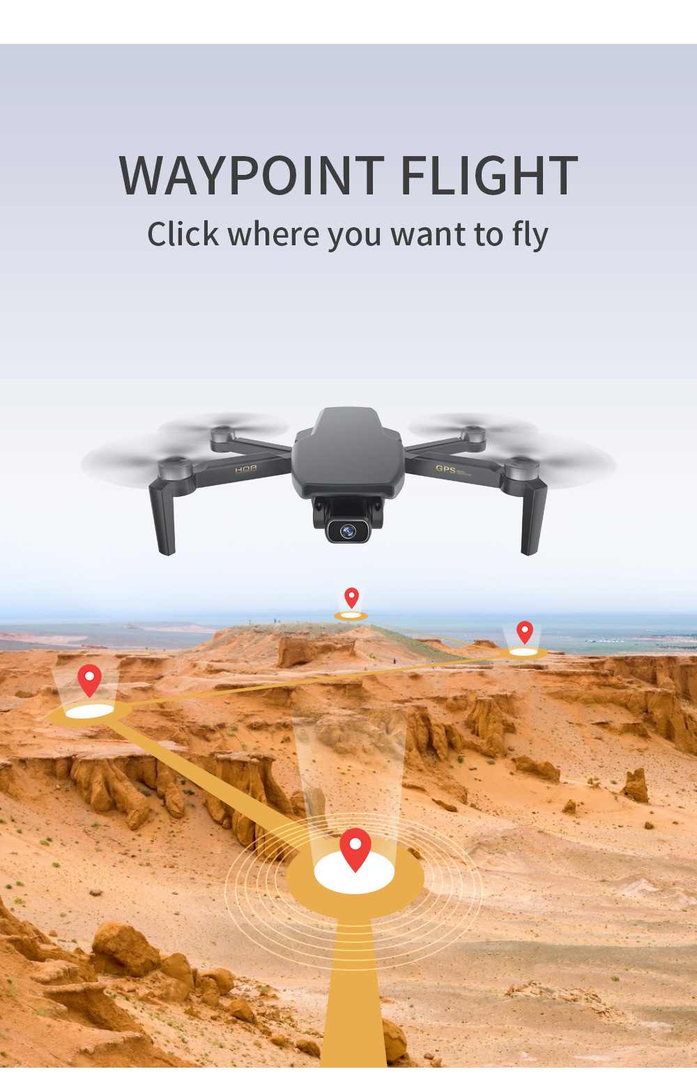 [ZLL] Sg108 GPS Folding Four-Axis UAV (Unmanned Aerial Vehicle) 4K HD Aircraft for Areal Photography Remote Control Aircraft