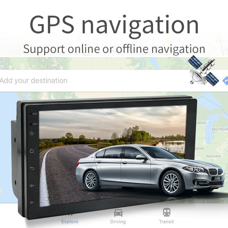 New Car 7-Inch Android Universal Navigation MP5 Player GPS All-in-One Navigation Machine Mp3mp4 Radio