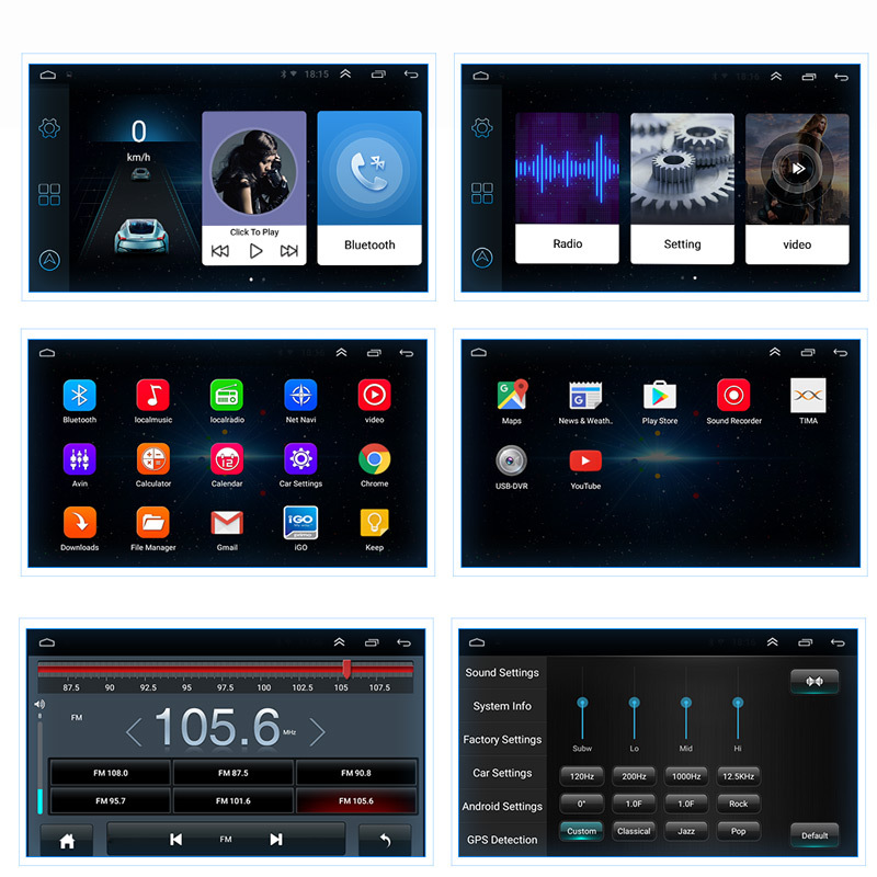New Car 7-Inch Android Universal Navigation MP5 Player GPS All-in-One Navigation Machine Mp3mp4 Radio