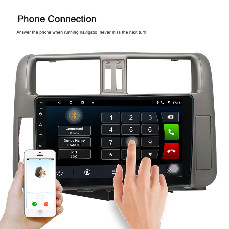 Applicable to Overseas 10-13 Toyota Prado Navigator GPS Android Large Screen Reversing Image All-in-One Machine MP5