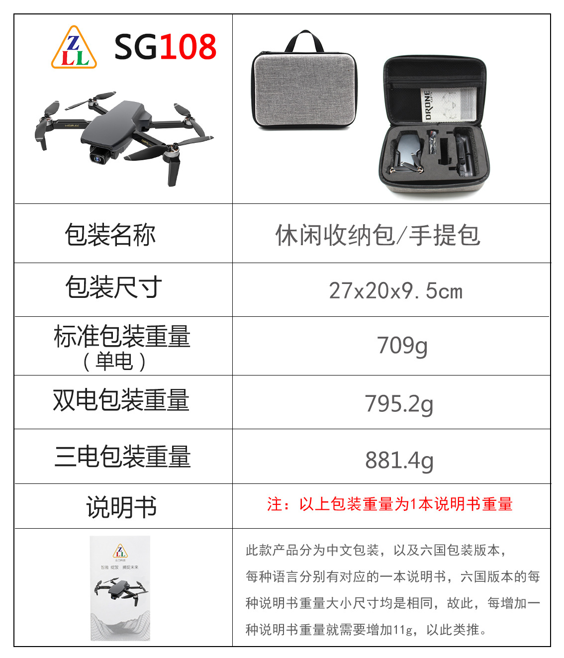 Yan Sg108 Foldable GPS Brushless Unmanned 4K HD Aerial Remote-Control Aircraft Four-Axis Aircraft Drone