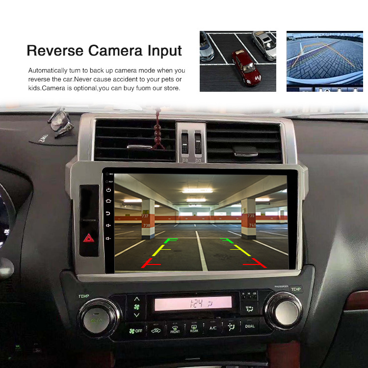 For Overseas 14-17 Paragraph Toyota Prado Navigator GPS Android Screen Reversing Video Analytics MP5