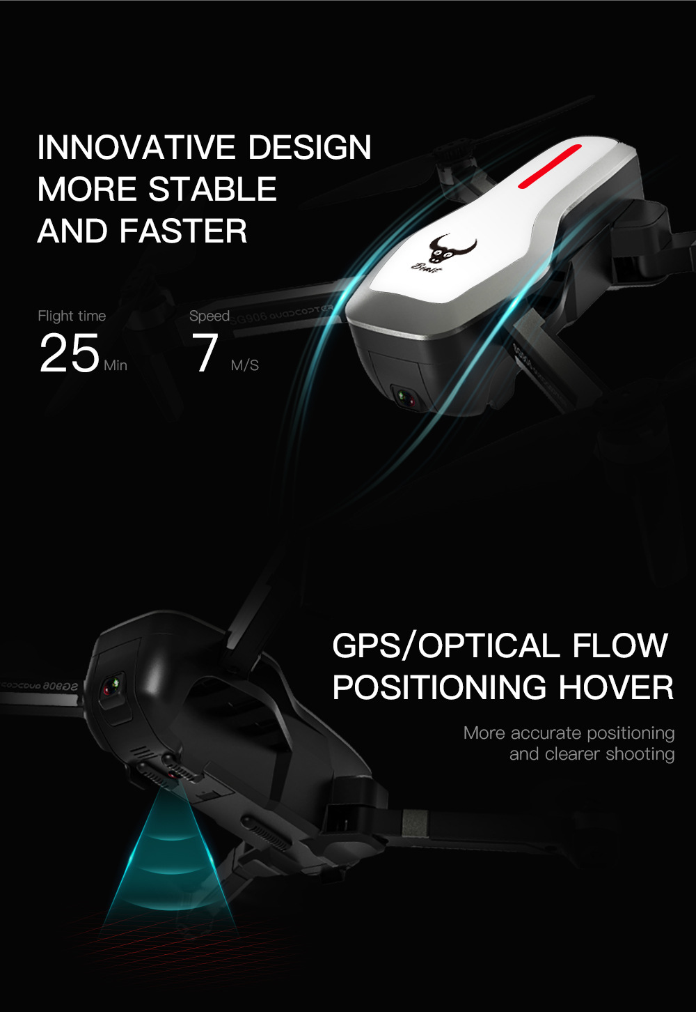Sg906 GPS Brushless Folding UAV 5G Professional Anti-Shake 4K Ultra-Clear Aerial Photography Four-Axis Aircraft Drop