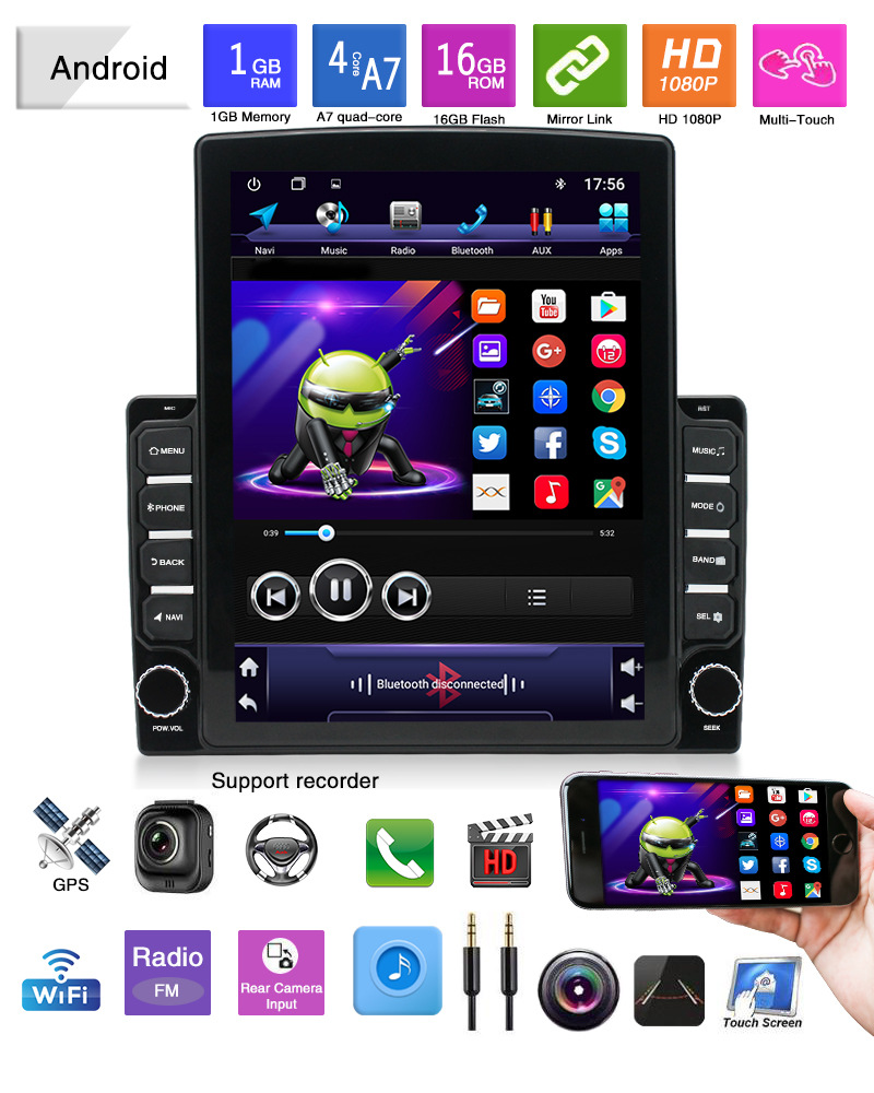 Car Modification Android Universal Machine Navigation Navigation All-in-One Machine MP5 In-Vehicle GPS9.7 2.5D