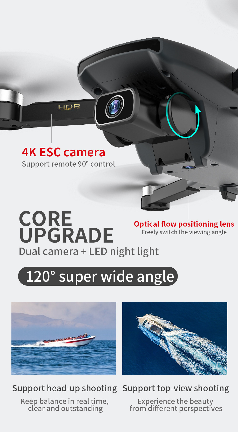 [ZLL Brand] Sg108 Brushless Folding GPS Unmanned Aircraft 4K HD Remote Control Aircraft 5G Four-Axis Aircraft