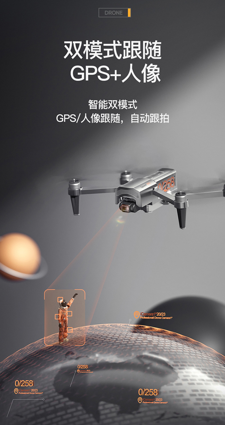 Aerial Vehicle) I1 GPS TwoAxis Brushless Mechanical SelfStable PTZ Long Battery Life Aircraft for Areal Photography
