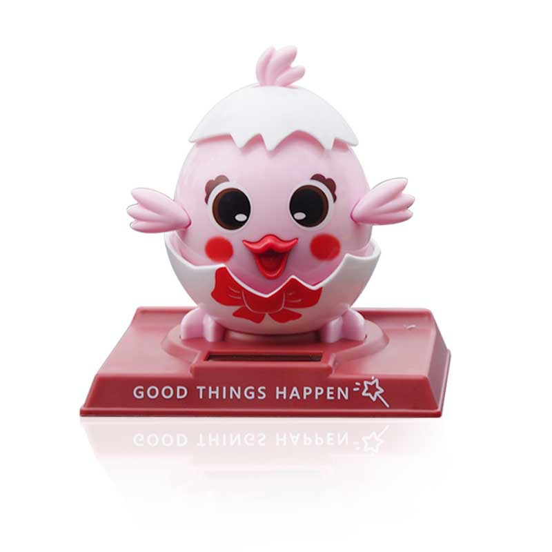 Solar Lucky Chicken Car Decoration Cute Creative Swing Chicken Car Temporary Parking Sign Gift Hm0170