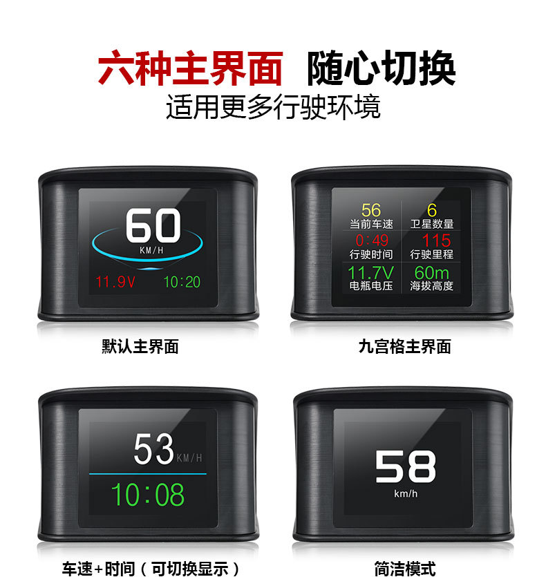 Weiying Smart on Board Monitor HD LCD Screen Driving Computer GPS Car Universal HUD Head-up Display Weiying Smart on Board Monitor HD LCD Screen Driving Computer GPS Car Universal HUD Head-up Display