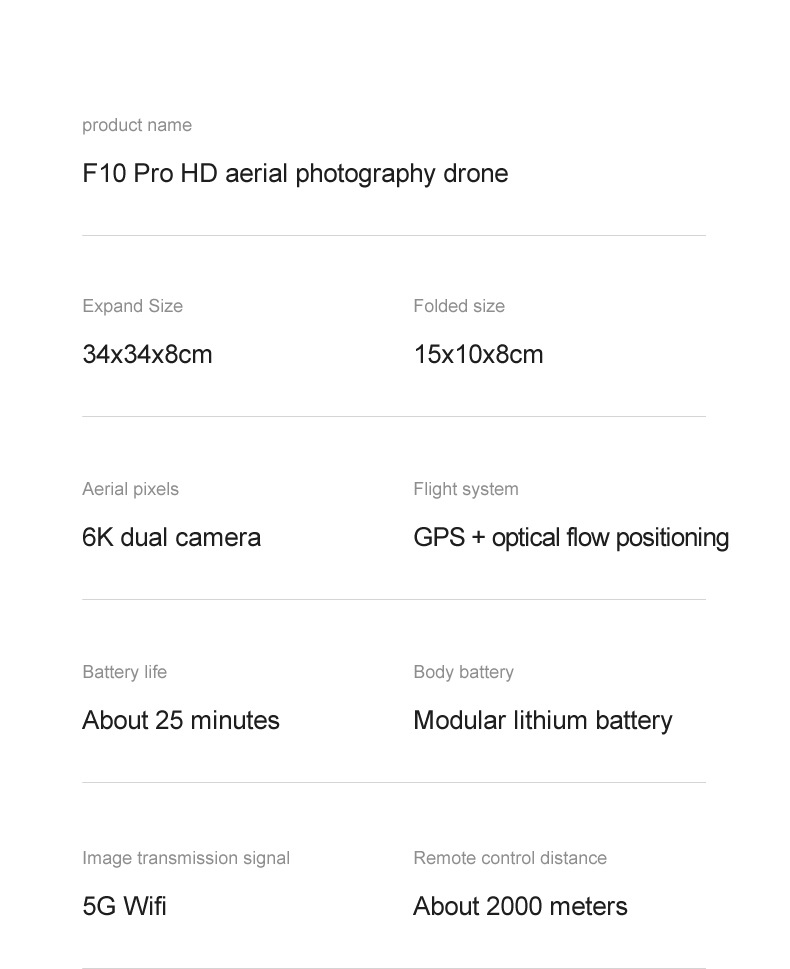 F10 Folding GPS UAV Aerial Photography Dual Intelligent Positioning Return Four-Axis Aircraft Professional Cross-Border Remote Control Aircraft