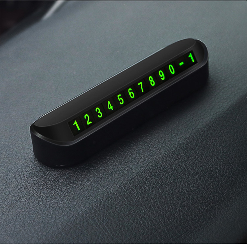 Car Temporary Parking Sign Digital Number Plate Press Hidden Parking Card Car Moving Parking Sign Car