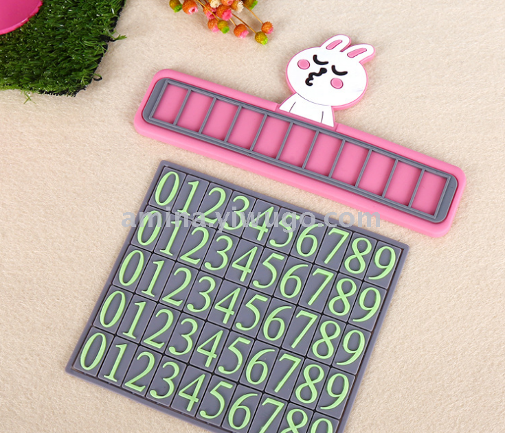 Temporary car stop sign telephone number plate shifting license plate parking card luminous TV