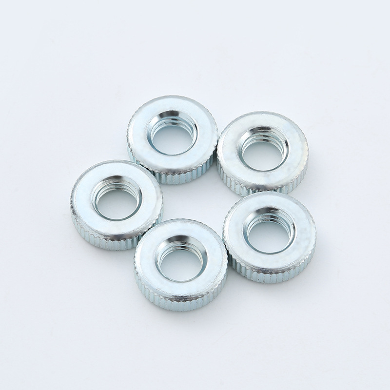 Cross-Border Knurling Round Automobile Nut Hand Screw Adjustable Screws Galvanized Manually Tightened Screw Flat Head Knurling Screw