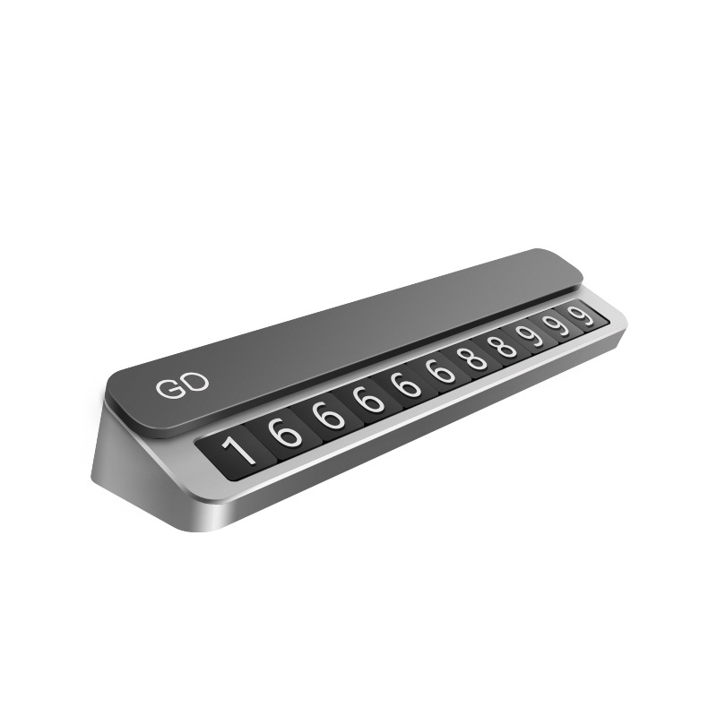 Aluminum Alloy Temporary Parking Sign Car Moving Phone Number Sign Docking Parking Card Creative Car Interior Decoration Car Supplies