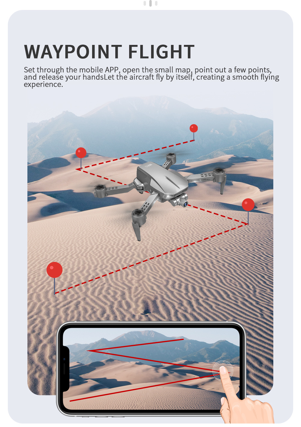 Que L106pro Folding UAV 5G HD Aerial Photography 4K Two-Axis EIS Anti-Shake PTZ GPs Four-Axis Aircraft