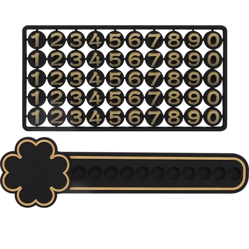 If Four-Leaf Clover Moves Car Mats Stop Sign Car Moving Phone Card Creative Decoration for Car Car Central Control Decoration