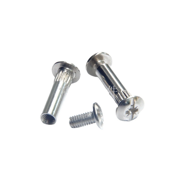 Knurling Side Lock Nut Cross Combination Connection Butt Screw Pair Knock Plywood Nut Push Pin Side Lock Nut