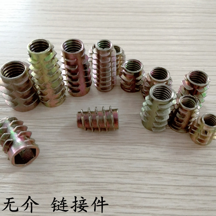 Zinc Alloy Hexagon Socket with Medium and No Medium and Thorn Nut with Internal and External Tooth/Furniture Screw Embedded Parts