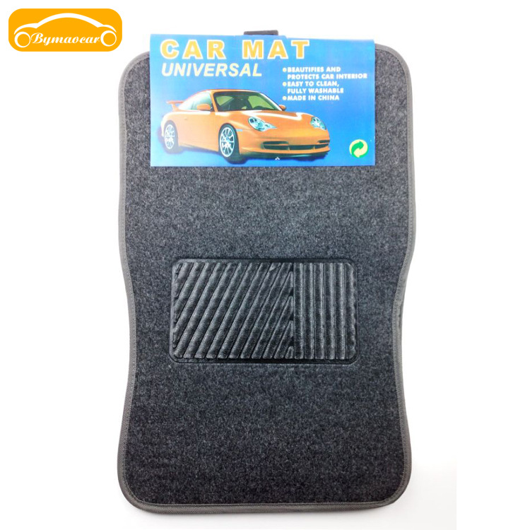 PVC Flocking Wire Loop Foot Mat Car Interior Design Supplies Embroidered Printed Logo Car Universal Foot Pad