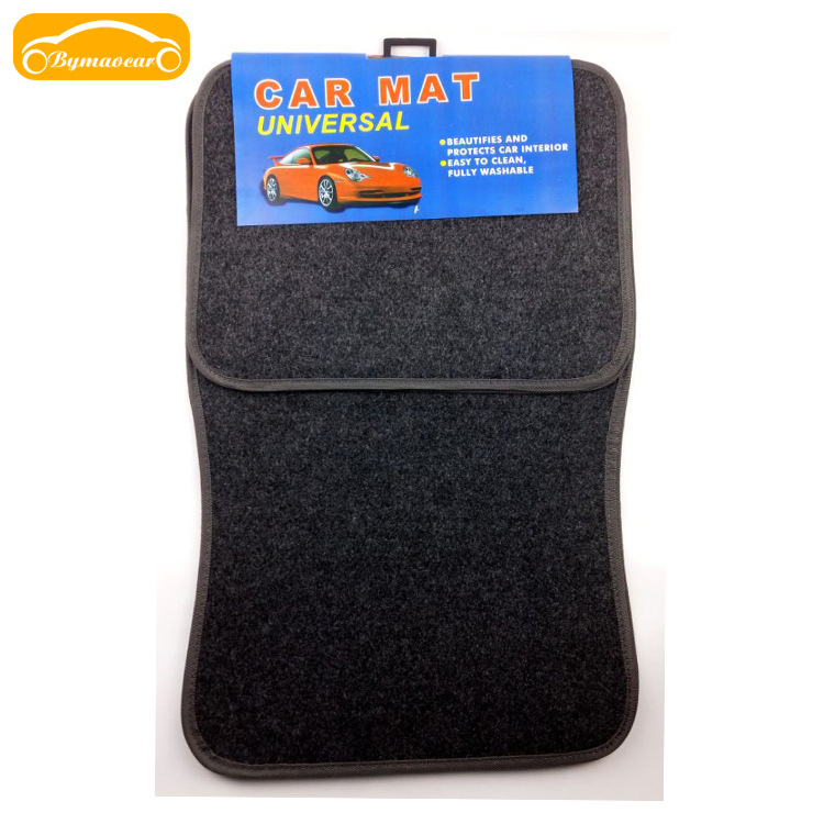 PVC Flocking Wire Loop Foot Mat Car Interior Design Supplies Embroidered Printed Logo Car Universal Foot Pad