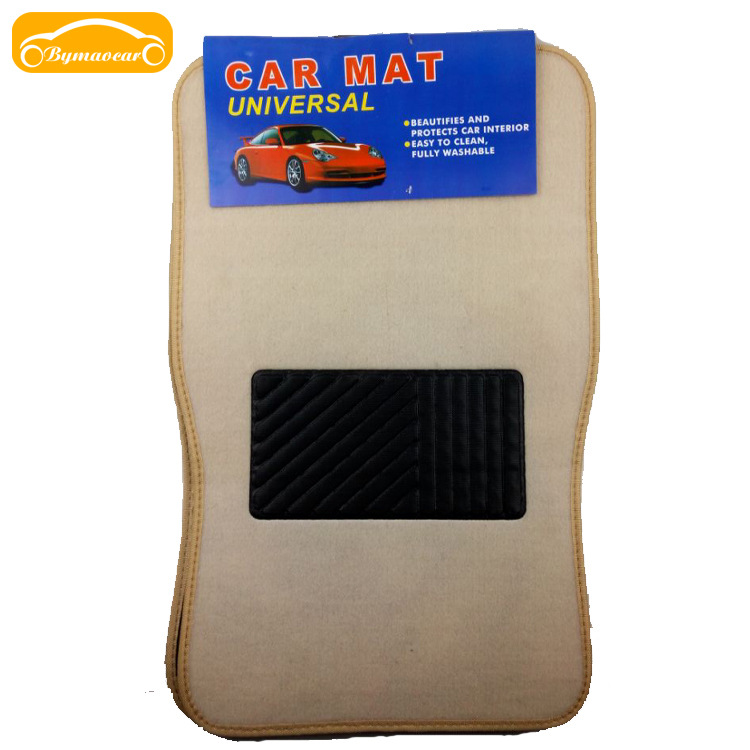 PVC Flocking Wire Loop Foot Mat Car Interior Design Supplies Embroidered Printed Logo Car Universal Foot Pad