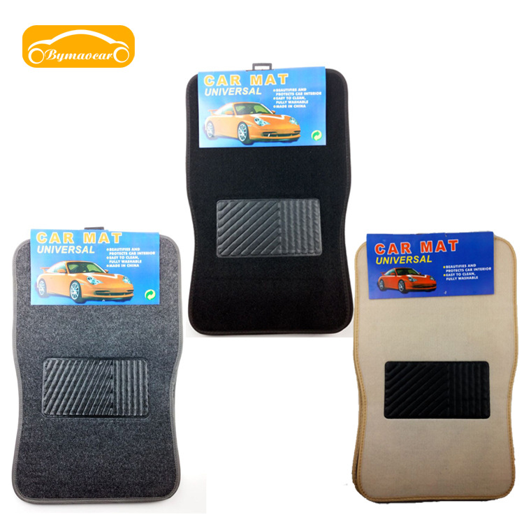 PVC Flocking Wire Loop Foot Mat Car Interior Design Supplies Embroidered Printed Logo Car Universal Foot Pad