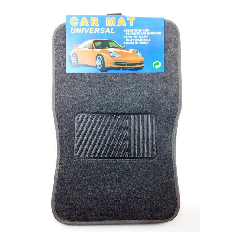 PVC Flocking Wire Loop Foot Mat Car Interior Design Supplies Embroidered Printed Logo Car Universal Foot Pad